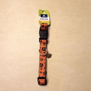 Super cute orange and black floral collar